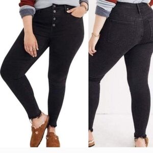 MADEWELL 9" high rise raw hem jeans